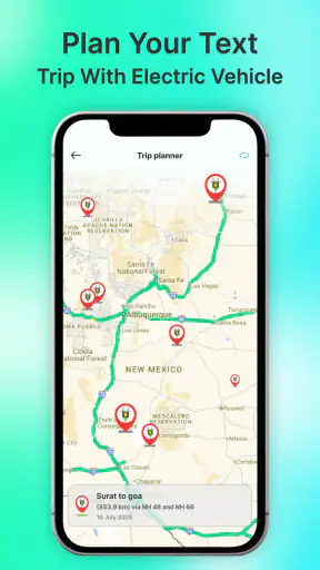 EV charging stations Map Trip screenshot