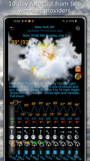 eWeather HDF - weather app screenshot
