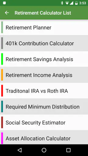 Financial Calculators screenshot