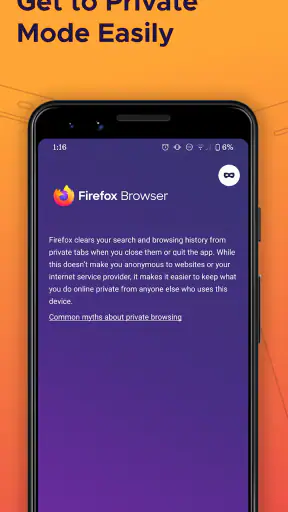 Firefox เบราว์เซอร์ส่วนตัว screenshot