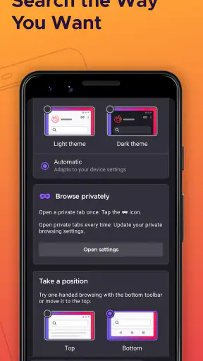 Firefox เบราว์เซอร์ส่วนตัว screenshot