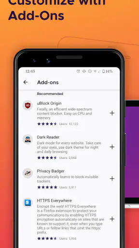 Firefox เบราว์เซอร์ส่วนตัว screenshot
