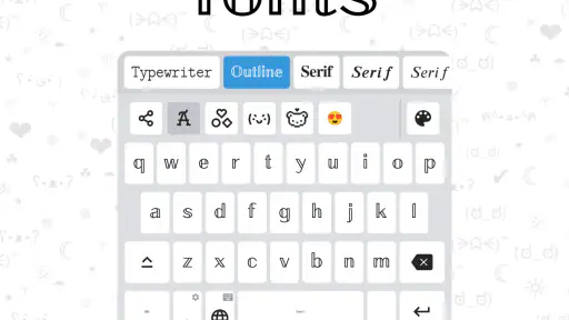 Fonts แป้นพิมพ ์ตัวอักษรพิเศษ screenshot
