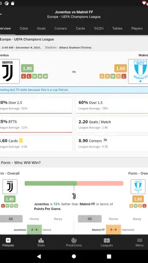 FootyStats - สถิติฟุตบอล screenshot