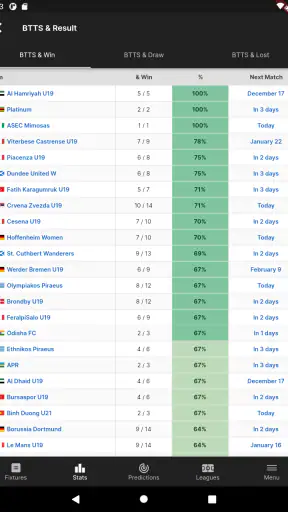 FootyStats - สถิติฟุตบอล screenshot