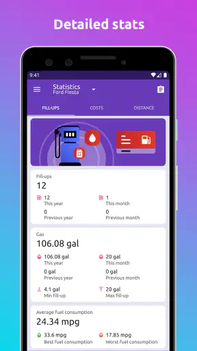 Fuelio เชื้อเพลิงและค่าใช้จ่าย screenshot