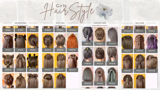 Girls Hairstyle Step By Step screenshot