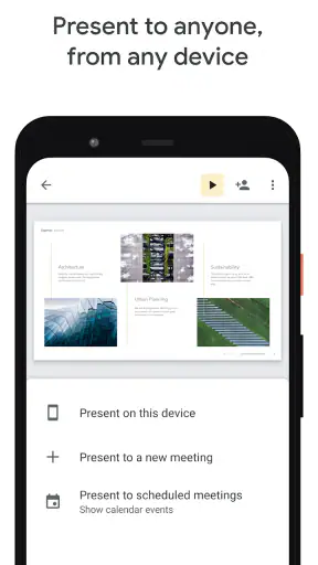 Google สไลด์ screenshot