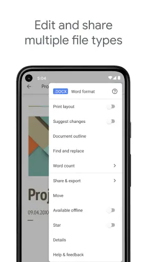 Google เอกสาร screenshot