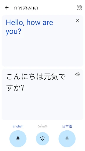 Google แปลภาษา screenshot