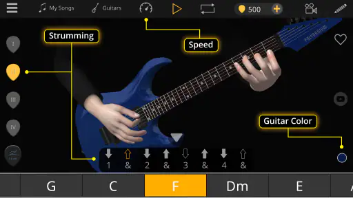 Guitar 3D - คอร์ดพื้นฐาน screenshot