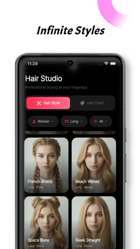 Hairstyle Try On-Color Changer screenshot