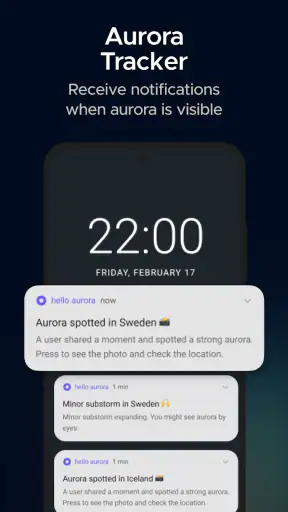 Hello Aurora แอปแสงเหนือ screenshot