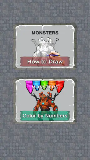 Monster Coloring Draw or Color screenshot