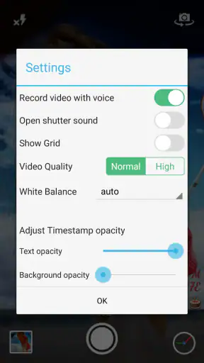 In Timestamp Camera screenshot