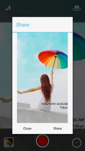 In Timestamp Camera screenshot