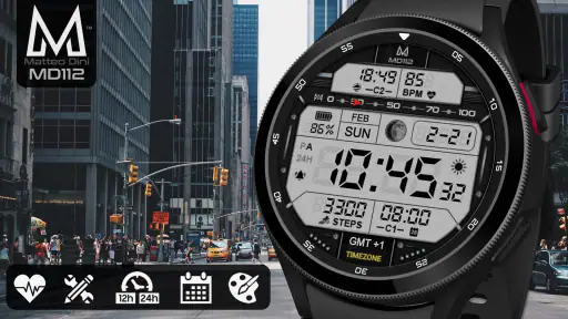 MD112 Digital watch face screenshot