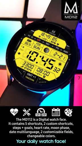 MD112 Digital watch face screenshot