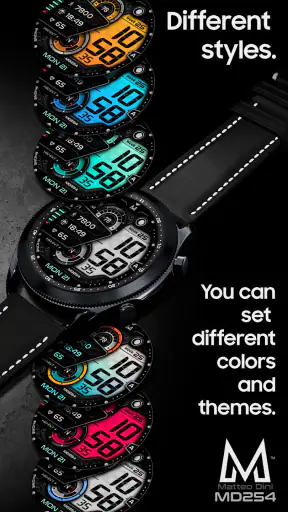 MD254 Digital watch face screenshot