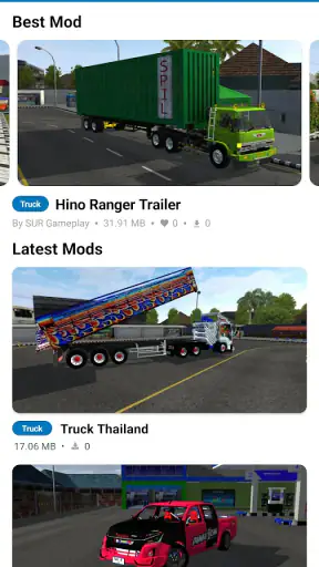 Mod Bussid Truck Thailook screenshot