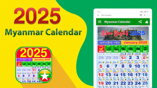 Myanmar Calendar 2026 screenshot