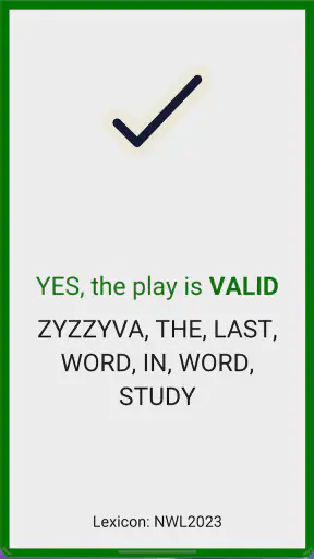 NASPA Zyzzyva Mobile screenshot