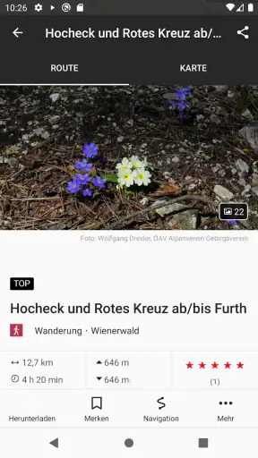 Naturfreunde Tourenportal screenshot