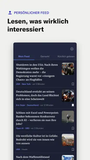 NZZ Nachrichten screenshot