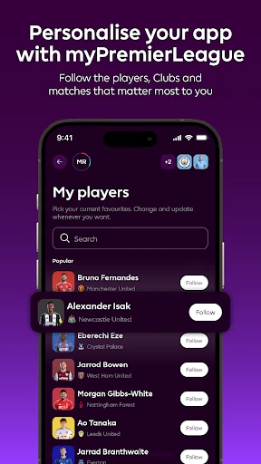 Official Premier League App screenshot