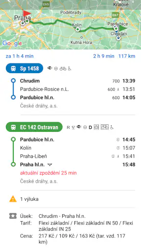 Offline Jízdní řády CG Transit screenshot