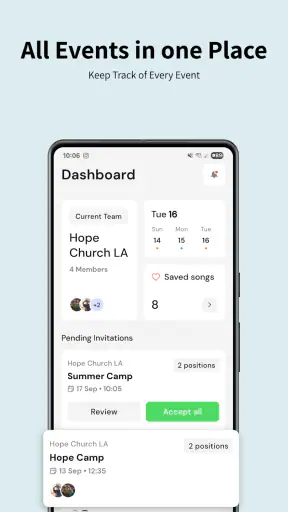 OnStage: Worship Team Planner screenshot