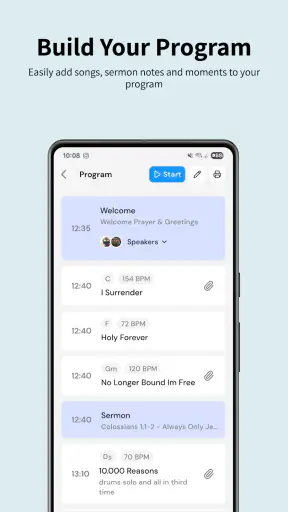 OnStage: Worship Team Planner screenshot
