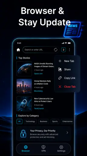 Orbit Web Browser screenshot