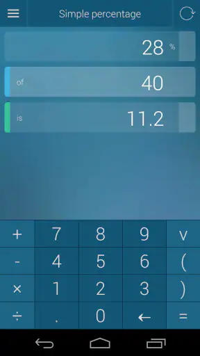 Percentage Calculator screenshot