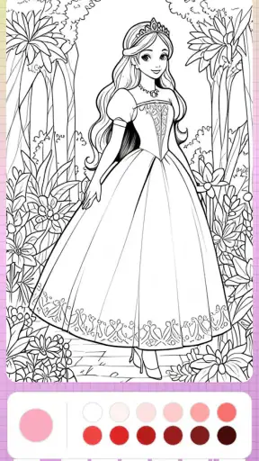 Princess Coloring Fairy Land screenshot
