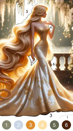 Princess Dress Coloring Game screenshot