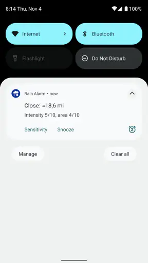 Rain Alarm (แจ้งเตือนฝน) screenshot