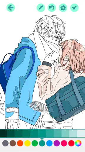 Romantic Anime Coloring Book screenshot