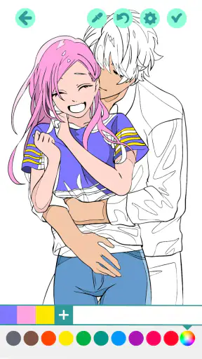 Romantic Anime Coloring Book screenshot