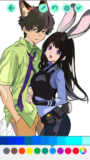 Romantic Anime Coloring Book screenshot