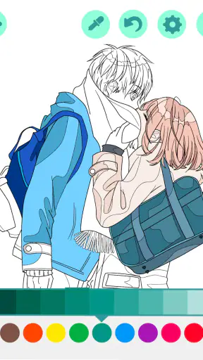 Romantic Anime Coloring Book screenshot
