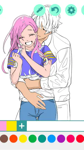 Romantic Anime Coloring Book screenshot