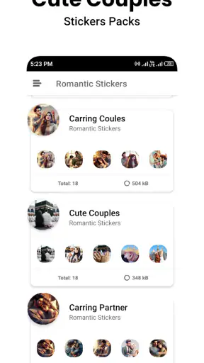 Romantic Stickers WASticker.ly screenshot