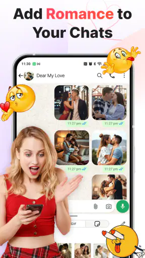 Romantic WhatsApp Stickers screenshot