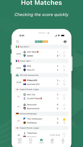 Scoremer - คะแนนสดและเคล็ดลับ screenshot