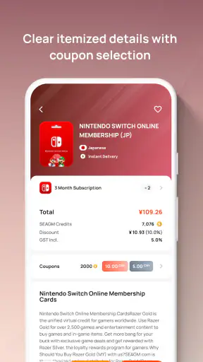 SEAGM - Games Topup, Gift Card screenshot
