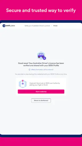 SEEK Pass screenshot