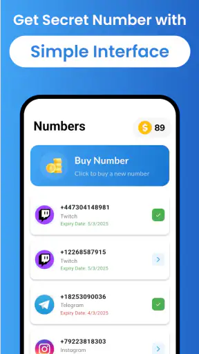 SMS Virtual - Veification SMS screenshot