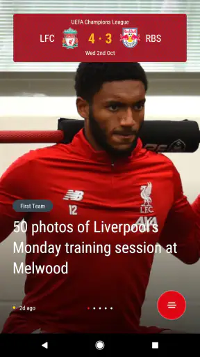 The Official Liverpool FC App screenshot