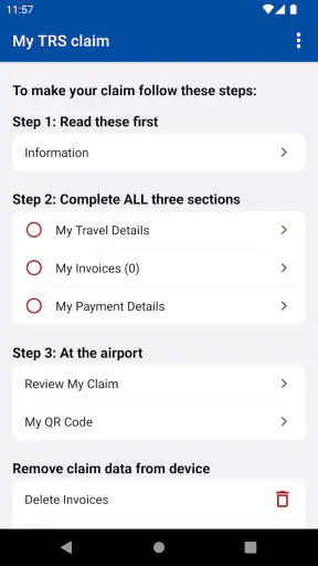 Tourist Refund Scheme screenshot